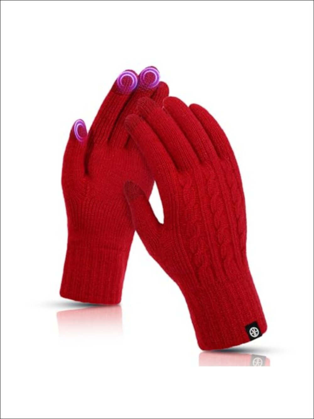 Touch Screen Thermal Knit Winter Gloves with Fleece Lining